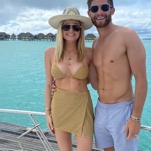 Oseree Gold Bikini + Skirt